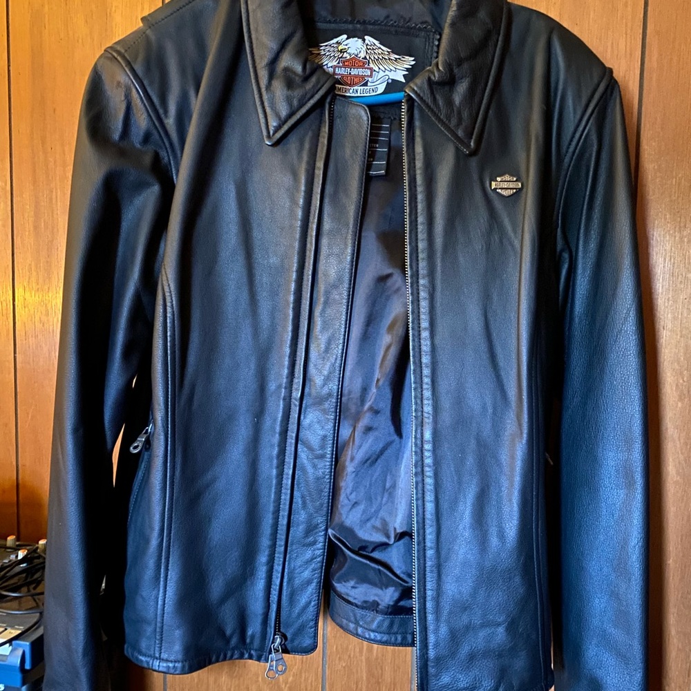 Harley-Davidson black leather coat Never Worn